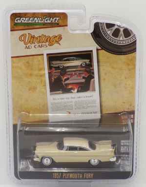1957 Plymouth Fury Solid Vintage Ad Cars Series 10 1:64 Scale Vintage Ad Cars, Series 40, 1:64 Scale