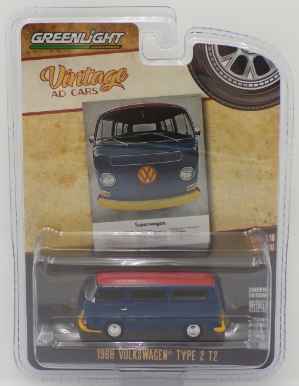 1968 Volkswagen Type 2 T2 Vintage Ad Cars Series 10 1:64 Scale Vintage Ad Cars, Series 40, 1:64 Scale