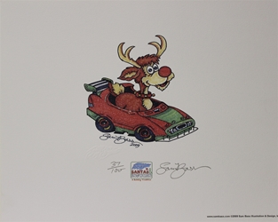 2009 Reindeer #1 Numbered and Autographed by Sam Bass Print 11" X 14" 2009 Reindeer #1 Numbered and Autographed by Sam Bass Print 11" X 14"