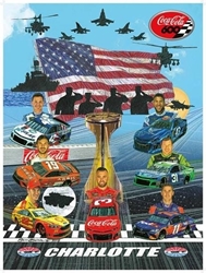 2018 Charlotte Coca Cola 600 Program Cover Art Poster 18" X 24" Sam Bass, 2018 Charlotte Coca Cola 600 Program Cover Art Poster, Monster Energy Cup Series, Winston Cup,Poster, Awesome Bill, Chanpionship