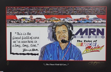 Barney Hall 03 "..The Finest Field Of Cars.." Artist Proof Sam Bass Print 28" x 18" Barney Hall 03 "..The Finest Field Of Cars.." Artist Proof Sam Bass Print 28" x 18"