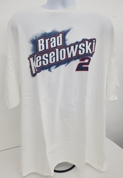Brad Keselowski Miller Lite White Shirt Brad Keselowski, Miller Lite, White Shirt