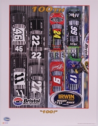 Bristol Motor Speedway 2010 "100!" Sam Bass Poster 24" X 18" Sam Bas Poster