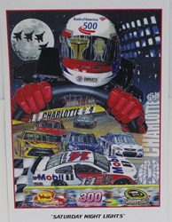 Bristol Motor Speedway Sharpie 500 "Saturday Night Lights!" Sam Bass Mini Poster 18" X 12" Sam Bas Poster