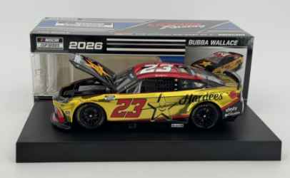 Bubba Wallace 2026 Hardees 1:24 Color Chrome Nascar Diecast Bubba Wallace, Nascar Diecast, 2026 Nascar Diecast, 1:24 Scale Diecast