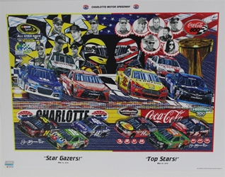 Charlotte Motor Speedway 2015 " Star Gazers!" And " Top Stars!" Double Sam Bass Poster  18" X 24" Charlotte Motor Speedway 2015 " Star Gazers!" And " Top Stars!" Double Sam Bass Poster  18" X 24"
