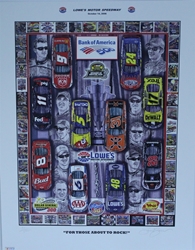 Charlotte Motor Speedway BOA 500 2006 "For Those About To Rock!" Numbered Sam Bass Print 27.5" X 21.5" Charlotte Motor Speedway BOA 500 2006 "For Those About To Rock!" Numbered Sam Bass Print 27.5" X 21.5"