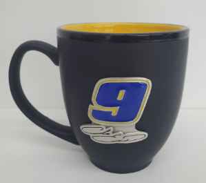 Chase Elliott Pewter Name & Number Black Coffee Mug Chase Elliott Pewter Name & Number Black Coffee Mug