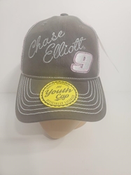Chase Elliott Youth Grey/Pink Girls Hat Hat, Licensed, NASCAR Cup Series
