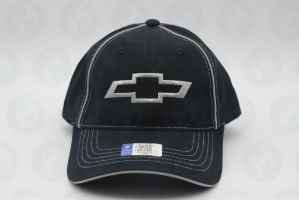 Chevrolet Bow Tie Black & Grey - Adult OSFM Hat Velcro Strap Chevrolet, Bowtie, 2023