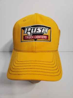 Clint Bowyer Rush Trucks Adult Yellow Fitted Hat Hat, Licensed, NASCAR Cup Series