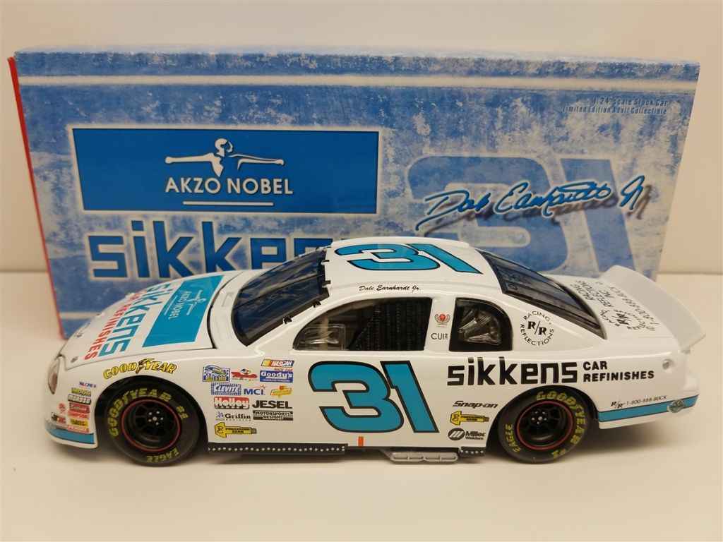 Miniature Dale Earnhardt Jr #31, 1/24, White Sikkens 1997, Action RCCA Monte Carlo Elite