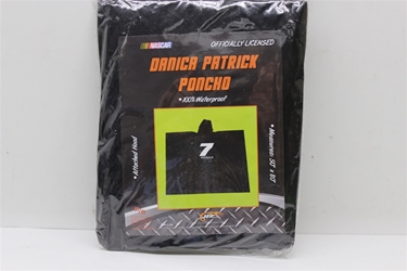 Danica Patrick #7 100% Waterproff Attached Hood Rain 50x80 Poncho Danica Patrick #7 Weather Poncho With Attached Hood Measures 50" X 80"
