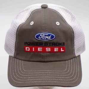 Ford Power Stroke Diesel Brown & White Trucker Adult Hat Hat, Licensed