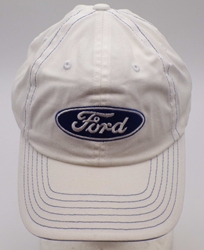 Ford White & Blue 100% Cotton Adult Hat  Hat, Licensed