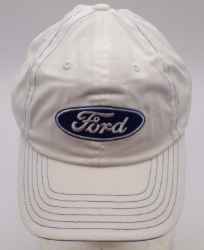 Ford White & Blue 100% Cotton Adult Hat Hat, Licensed