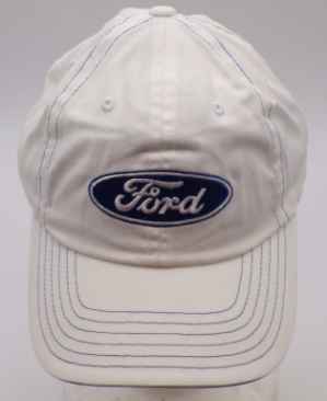 Ford White & Blue 100% Cotton Adult Hat Hat, Licensed