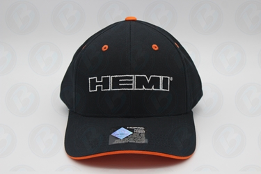 Hemi Black & Orange - Adult OSFM Hat Velcro Strap Hemi, Dodge, 2023