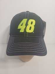 Jimmie Johnson Black Yellow Number Hat Hat, Licensed, NASCAR Cup Series