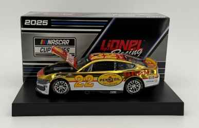 Joey Logano 2025 Shell-Pennzoil Throwback  1:24 Color Chrome Nascar Diecast Joey Logano, Nascar Diecast, 2025 Nascar Diecast, 1:24 Scale Diecast