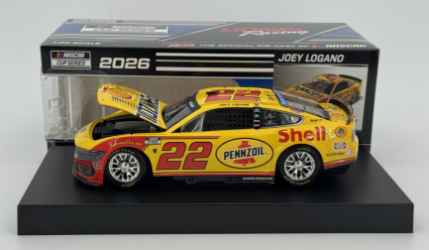 Joey Logano 2026 Shell/Pennzoil 1:24 Nascar Diecast Joey Logano, Nascar Diecast, 2026 Nascar Diecast, 1:24 Scale Diecast