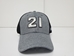 Matt DiBenedetto #21 Grey/Black with Chrome #21 Hat OSFM - C21-C21202055X0-MO