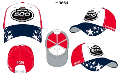 2021 Daytona 500 Patriotic Hat - OSFM Daytona 500, hat, cap, patriotic