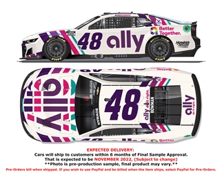 *Preorder* Alex Bowman 2022 Ally Better Together 1:24 Nascar Diecast Alex Bowman, Nascar Diecast, 2022 Nascar Diecast, 1:24 Scale Diecast