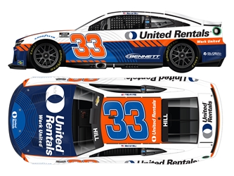 *Preorder* Austin Hill 2024 United Rentals 1:24 Color Chrome Nascar Diecast Austin Hill,  Nascar Diecast, 2024 Nascar Diecast, 1:24 Scale Diecast