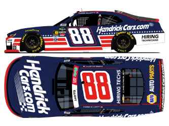 *Preorder* Chase Elliott 2026 HendrickCars Patriotic 1:24 Raw Finish OReilly Series Chase Elliott, Nascar Diecast, 2026 Nascar Diecast, 1:24 Scale Diecast