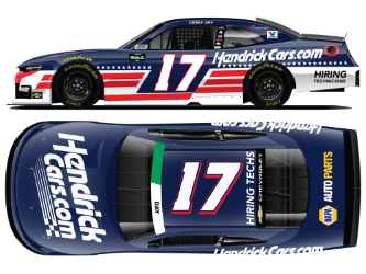 *Preorder* Corey Day 2026 Hendrickcars.com Patriotic 1:24 Nascar Diecast - OReilly Auto Parts Series  Corey Day, Nascar Diecast, 2026 Nascar Diecast, 1:24 Scale Diecast
