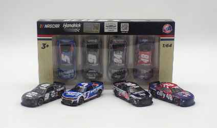 Hendrick Motorsports Salutes 4-Car Set 2024 1:64 Nascar Diecast Kyle Larson, Chase Elliott, Alex Bowman, William Byron, Nascar Diecast, 2024 Nascar Diecast, 1:64 Scale Diecast,