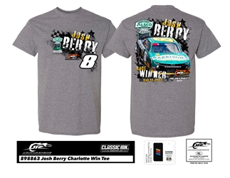 Josh Berry 2022 Charlotte Xfinity Series Race Win 2-Spot Adult Tee Josh Berry, shirt, nascar, JRM