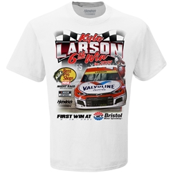 Kyle Larson 2021 Valvoline Bristol 9/18 Playoffs Race Win Adult 1-Spot Tee Kyle Larson, Tee, NASCAR, Race Win