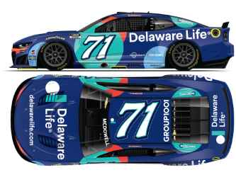 *Preorder* Michael McDowell 2026 Delaware Life 1:24 Color Chrome Nascar Diecast Michael McDowell, Nascar Diecast, 2026 Nascar Diecast, 1:24 Scale Diecast