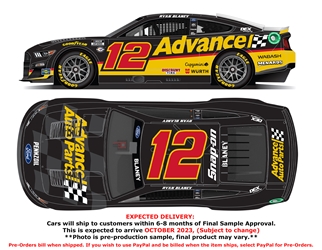 *Preorder* Ryan Blaney Autographed 2023 Advance Auto Parts 1:24 Nascar Diecast Ryan Blaney, Nascar Diecast, 2023 Nascar Diecast, 1:24 Scale Diecast