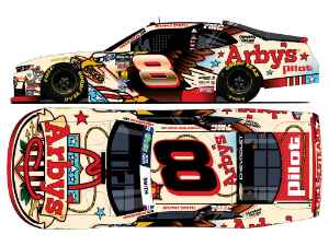 *Preorder* Sammy Smith Autographed 2026 Arby's Patriotic 1:24 Nascar Diecast - FOIL NUMBER CAR - O'Reilly Auto Parts Series Sammy Smith, Nascar Diecast, 2026 Nascar Diecast, 1:24 Scale Diecast