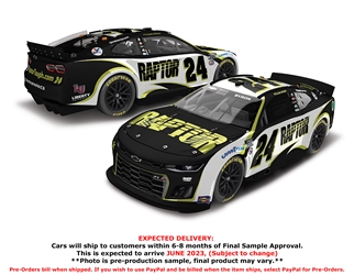 *Preorder* William Byron 2023 Raptor 1:24 Color Chrome Nascar Diecast William Byron, Nascar Diecast, 2023 Nascar Diecast, 1:24 Scale Diecast