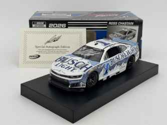 Ross Chastain Autographed 2026 Busch Light 1:24 Nascar Diecast - FOIL NUMBER DIECAST Ross Chastain, Nascar Diecast, 2026 Nascar Diecast, 1:24 Scale Diecast, Autographed