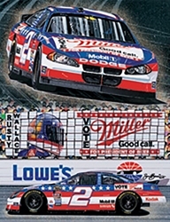 Rusty Wallace 2004 "Party Convention!" Sam Bass Poster 27" X 21" Sam Bas Poster