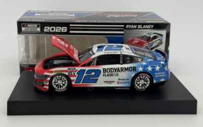 Ryan Blaney 2026 BodyArmor Patriotic 1:24 Nascar Diecast Ryan Blaney, Nascar Diecast, 2026 Nascar Diecast, 1:24 Scale Diecast