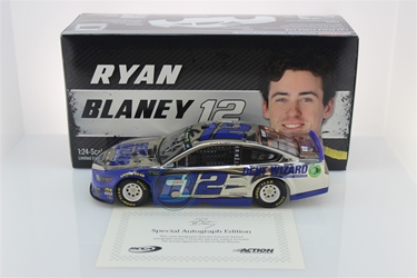 Ryan Blaney Autographed 2019 Dent Wizard 1:24 Color Chrome Nascar Diecast Ryan Blaney Nascar Diecast,2019 Nascar Diecast,1:24 Scale Diecast, pre order diecast
