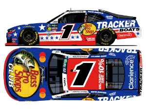 *Preorder* Carson Kvapil 2026 Bass Pro Shops/Tracker Boats Patriotic 1:24 Color Chrome Nascar Diecast - O'Reilly Auto Parts Series Carson Kvapil, Nascar Diecast, 2026 Nascar Diecast, 1:24 Scale Diecast