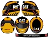 Tyler Reddick 2020 Caterpillar Full Sized Replica Helmet Tyler Reddick, Helmet, NASCAR, BrandArt, Full Size Helmet, Replica Helmet