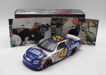 ** With Picture of Driver Autographing Diecast ** Jimmie Johnson Dual Autographed w/ Chad Knaus 2004 Lowes / Chase 1:24 Team Caliber Diecast ** With Picture of Driver Autographing Diecast ** Jimmie Johnson Dual Autographed w/ Chad Knaus 2004 Lowes / Chase 1:24 Team Caliber Diecast