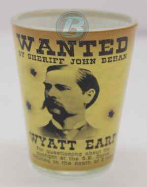 Wyatt Earp American Outlaws Shotglass Wyatt Earp American Outlaws Shotglass
