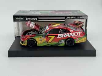 Justin Allgaier 2026 Brandt 1:24 Color Chrome OReilly Auto Parts Series Justin Allgaier, Nascar Diecast, 2026 Nascar Diecast, 1:24 Scale Diecast